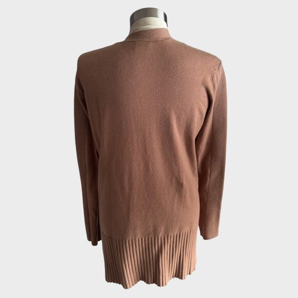 Devotion by Cyrun Open Front Large Brown Rayon Polyester Nylon Sweater - Picture 4 of 9